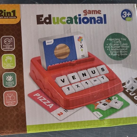 NIB Matching Letter Game with Spelling Math Flash Cards, - Picture 8 of 9